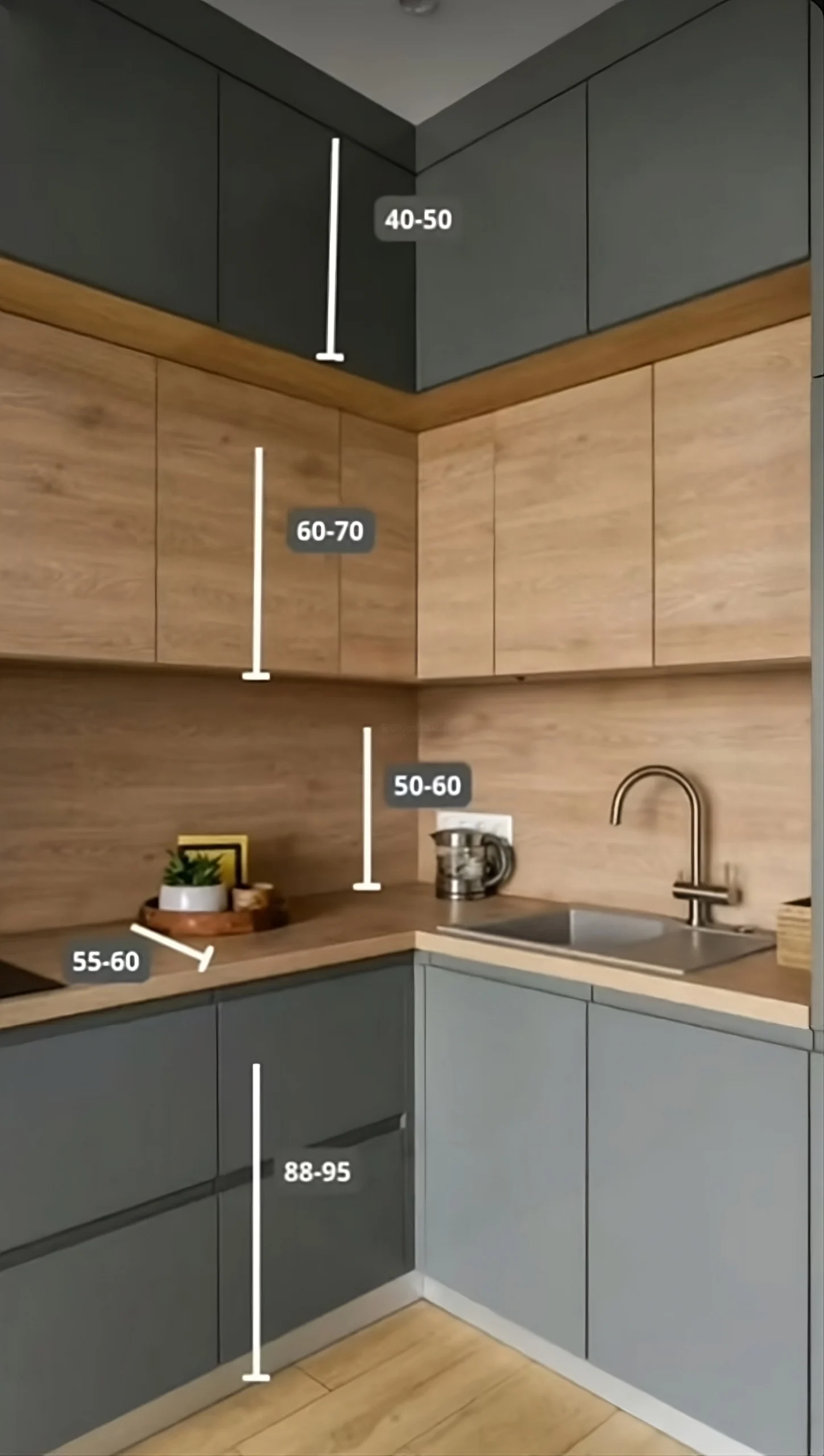 “Energy Building, Marbella” — Málaga Detalle técnico de de cocina lineal con armarios a medida