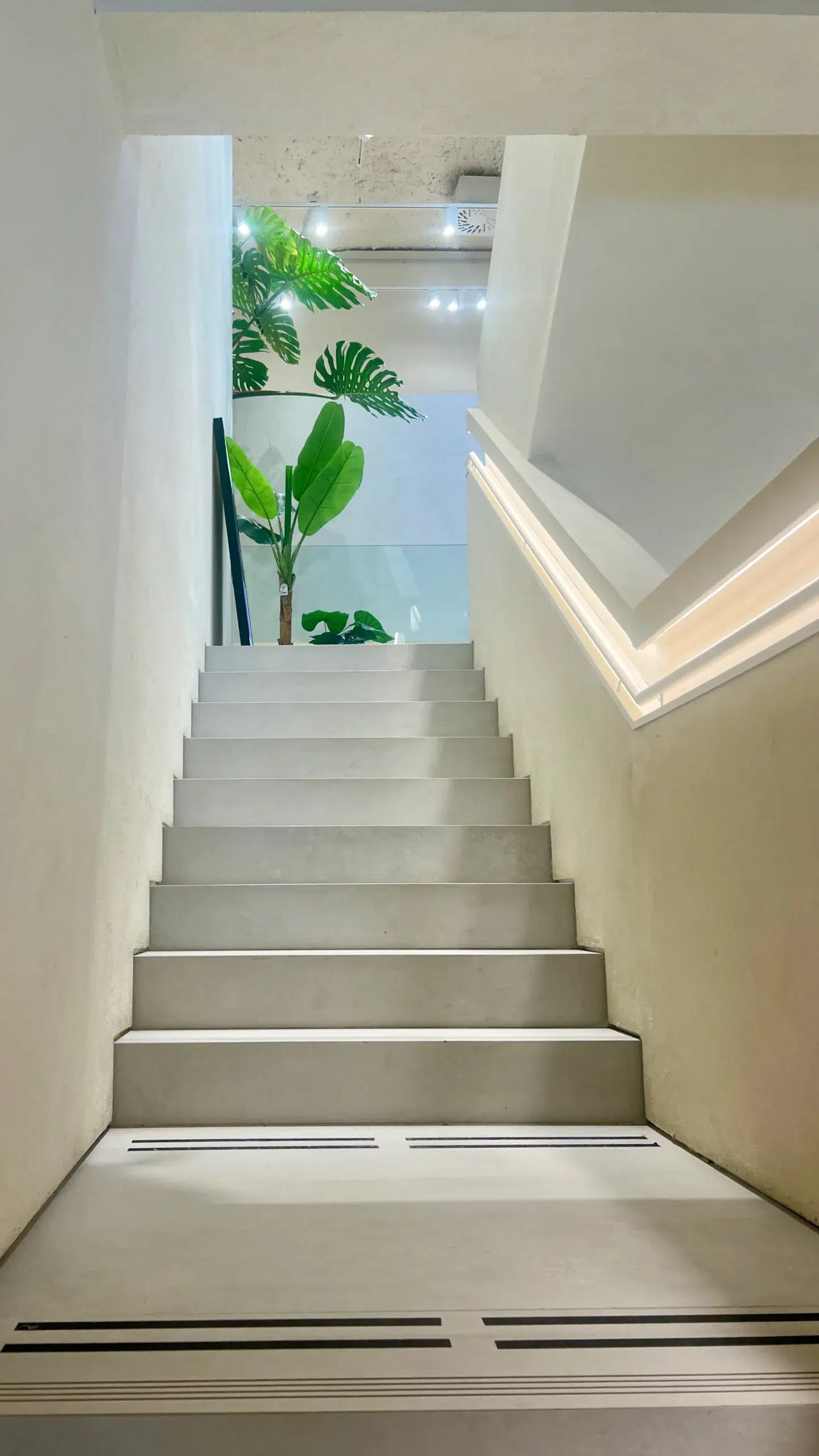 "Santa Cruz 71" — Sevilla Escalera Escultórica de Pavimento Continuo con Iluminación Integrada